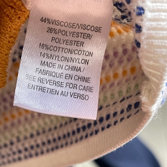 Milly Yellow and Blue Striped Tweed Skirt with Gold Buttons - Picture 5 of 12